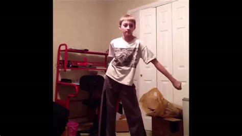 White kid dancing 